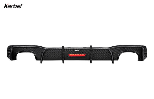 Audi S7 A7 (with s-line bumper) C8 2019-ON with Aftermarket Parts - V1 Style Rear Diffuser Pre-preg Carbon Fiber from Karbel Carbon