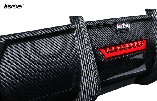 Audi S7 A7 (with s-line bumper) C8 2019-ON with Aftermarket Parts - V1 Style Rear Diffuser Pre-preg Carbon Fiber from Karbel Carbon