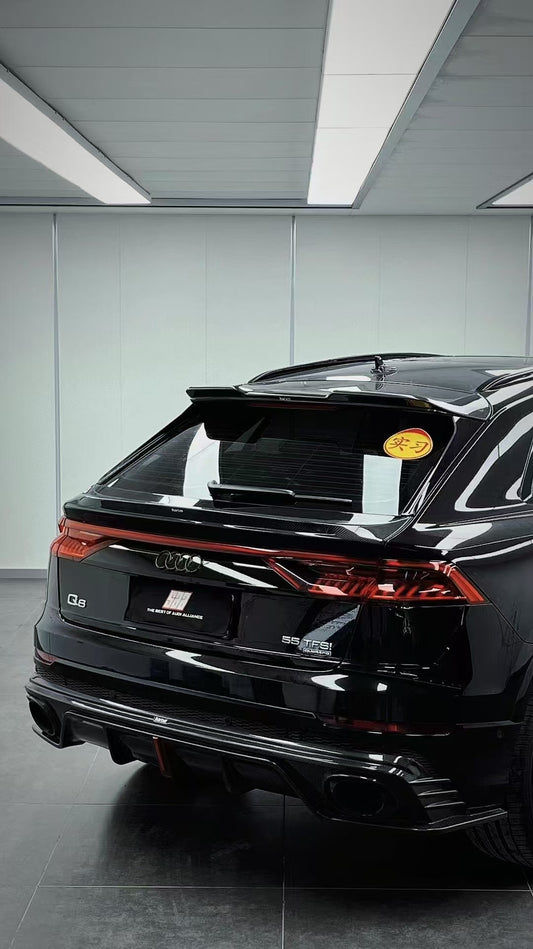 Audi Q8 2019-ON with Aftermarket Parts - V1 Style Rear Diffuser Pre-preg Carbon Fiber from Karbel Carbon