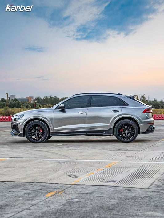 Audi SQ8 Q8 2019-ON with Aftermarket Parts - Side Skirts Pre-preg Carbon Fiber from Karbel Carbon