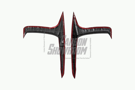 Audi SQ8 Q8 (with s-line bumper) Pre-facelift 2019 2020 2021 2022 2023 with Aftermarket Parts - Upper Valences Pre-preg Carbon Fiber from Karbel Carbon