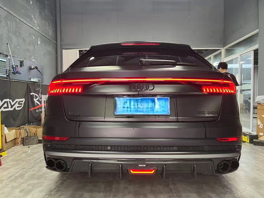 Audi Audi SQ8 Q8 2019-ON with Aftermarket Parts - V2 Rear Diffuser Dry Pre-preg Carbon Fiber from Karbel Carbon