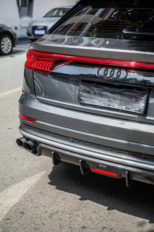 Audi Audi SQ8 Q8 2019-ON with Aftermarket Parts - V2 Rear Diffuser Dry Pre-preg Carbon Fiber from Karbel Carbon
