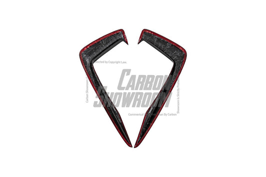 Audi TTS / TT (with s-line bumper) 8S MK3 2015 2016 2017 2018 2019 with Aftermarket Parts - Upper Valences Pre-preg Carbon Fiber from Karbel Carbon