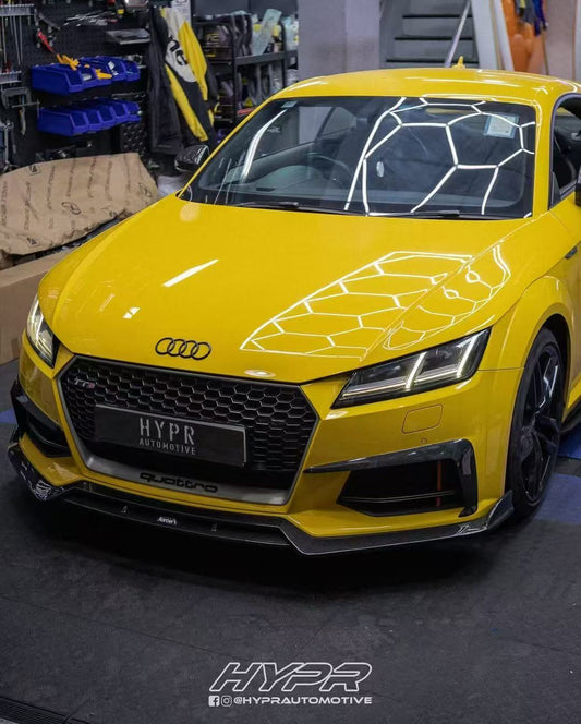 Audi TTS / TT (with s-line bumper) 8S MK3 2015 2016 2017 2018 2019 with Aftermarket Parts - Upper Valences Pre-preg Carbon Fiber from Karbel Carbon