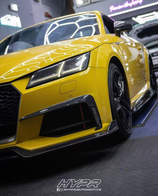 Audi TTS / TT (with s-line bumper) 8S MK3 2015 2016 2017 2018 2019 with Aftermarket Parts - Upper Valences Pre-preg Carbon Fiber from Karbel Carbon