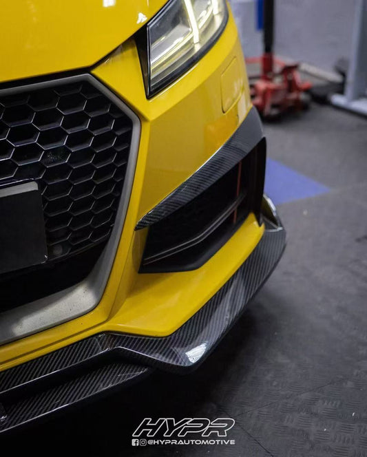 Audi TTS / TT (with s-line bumper) 8S MK3 2015 2016 2017 2018 2019 with Aftermarket Parts - Upper Valences Pre-preg Carbon Fiber from Karbel Carbon