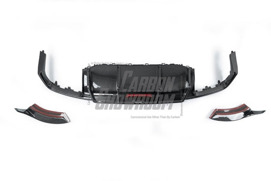 Audi TTS / TT (with s-line bumper) 8S MK3 2015 2016 2017 2018 2019 with Aftermarket Parts - Rear Diffuser& Canards Pre-preg Carbon Fiber from Karbel Carbon