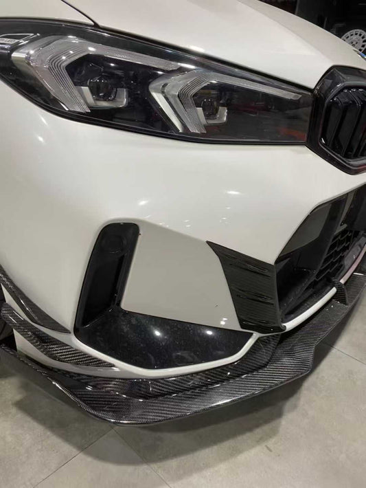 BMW 3 Series 330i (with M-package bumper, does not fit base model) M340i G20 G21 LCI 2023 2024 with Aftermarket Parts - V2 Style Front Lip Pre-preg Carbon Fiber from Karbel Carbon