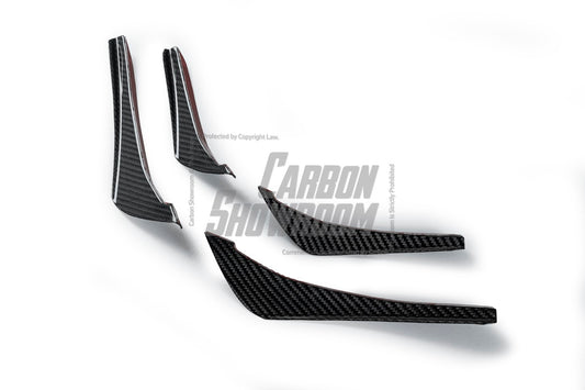 BMW 3 Series 330i (with M-package bumper, does not fit base model) M340i G20 G21 Pre-LCI 2019-2022 with Aftermarket Parts - Front Canards Pre-preg Carbon Fiber from Karbel Carbon