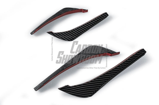 BMW 3 Series 330i (with M-package bumper, does not fit base model) M340i G20 G21 Pre-LCI 2019-2022 with Aftermarket Parts - Front Canards Pre-preg Carbon Fiber from Karbel Carbon