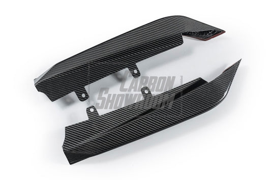 BMW 3 Series 330i (with M-package bumper, does not fit base model) M340i G20 G21 LCI 2023-ON with Aftermarket Parts - Rear Diffuser & Canards Pre-preg Carbon Fiber from Karbel Carbon