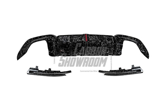 BMW 3 Series 330i (with M-package bumper, does not fit base model) M340i G20 G21 Pre-LCI 2019-2022 with Aftermarket Parts - Rear Diffuser & Canards Pre-preg Carbon Fiber from Karbel Carbon