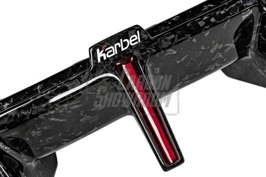 BMW 3 Series 330i (with M-package bumper, does not fit base model) M340i G20 G21 Pre-LCI 2019-2022 with Aftermarket Parts - Rear Diffuser & Canards Pre-preg Carbon Fiber from Karbel Carbon