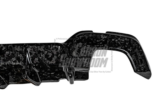 BMW 3 Series 330i (with M-package bumper, does not fit base model) M340i G20 G21 Pre-LCI 2019-2022 with Aftermarket Parts - Rear Diffuser & Canards Pre-preg Carbon Fiber from Karbel Carbon