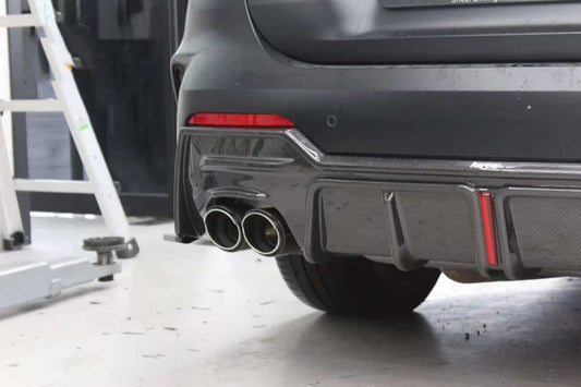 BMW 4 Series 430i M440i G22 G23 2020-ON with Aftermarket Parts - Rear Diffuser & Canards Pre-preg Carbon Fiber from Karbel Carbon