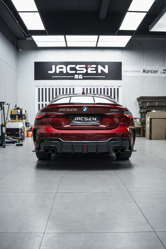 BMW 4 series 430i M440i G22 G23 2020-ON with Aftermarket Parts - Rear Diffuser & Canards Pre-preg Carbon Fiber from Karbel Carbon