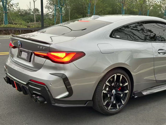 BMW 4 series 430i M440i G22 G23 2020-ON with Aftermarket Parts - Rear Diffuser & Canards Pre-preg Carbon Fiber from Karbel Carbon