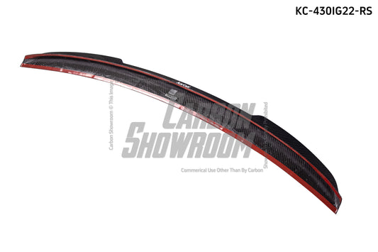 BMW 4 Series 430i M440i G22 G23 2020-ON & M4 / M4C / M4CS G82 2021-ON with Aftermarket Parts - Rear Spoiler Pre-preg Carbon Fiber from Karbel Carbon