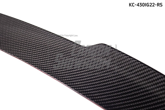 BMW 4 Series 430i M440i G22 G23 2020-ON & M4 / M4C / M4CS G82 2021-ON with Aftermarket Parts - Rear Spoiler Pre-preg Carbon Fiber from Karbel Carbon