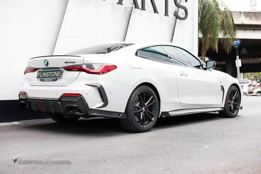 BMW 4 series 430i M440i G22 G23 2020-ON with Aftermarket Parts - Rear Diffuser & Canards Pre-preg Carbon Fiber from Karbel Carbon