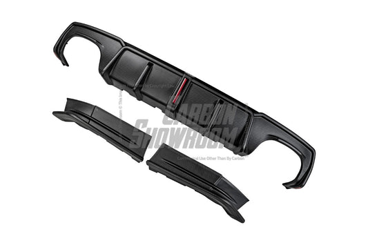 BMW 4 Series Gran Coupe M440i 430i (with M-package bumper, does not fit base model) G26 2022-ON with Aftermarket Parts - Rear Diffuser & Canards Pre-preg Carbon Fiber from Karbel Carbon