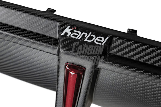 BMW 4 Series Gran Coupe M440i 430i (with M-package bumper, does not fit base model) G26 2022-ON with Aftermarket Parts - Rear Diffuser & Canards Pre-preg Carbon Fiber from Karbel Carbon