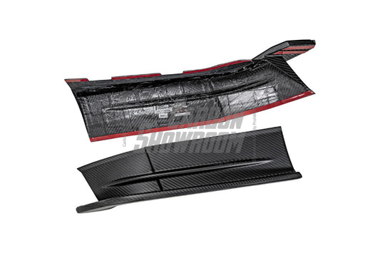BMW 4 Series Gran Coupe M440i 430i (with M-package bumper, does not fit base model) G26 2022-ON with Aftermarket Parts - Rear Diffuser & Canards Pre-preg Carbon Fiber from Karbel Carbon