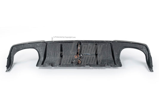 BMW 4 Series Gran Coupe M440i 430i (with M-package bumper, does not fit base model) G26 2022-ON with Aftermarket Parts - Rear Diffuser & Canards Pre-preg Carbon Fiber from Karbel Carbon