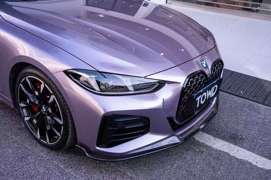 BMW 4 series 430i (with M-package bumper, does not fit base model) M440i G22 G23 2020-ON with Aftermarket Parts - Front Lip Pre-preg Carbon Fiber from Karbel Carbon