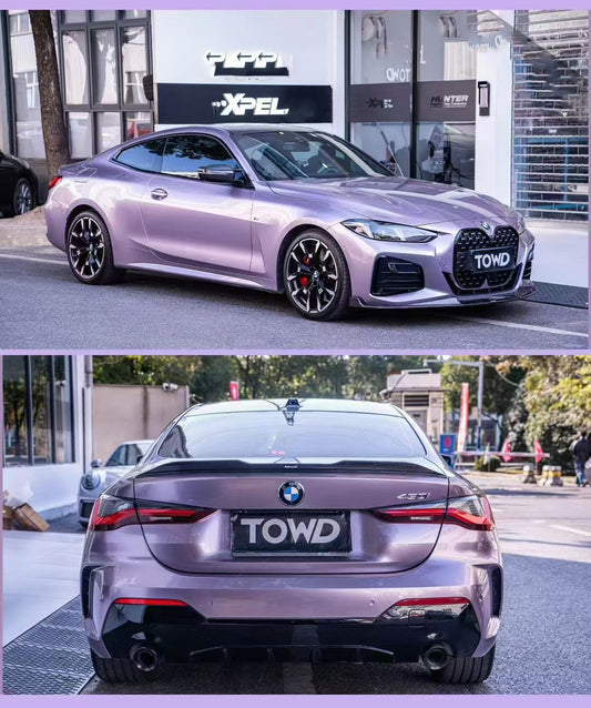 BMW 4 series 430i M440i G22 G23 2020-ON & M4 / M4C / M4CS G82 2021-ON with Aftermarket Parts - Rear Spoiler Pre-preg Carbon Fiber from Karbel Carbon
