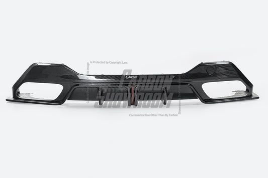 BMW 8 Series M850 840 (With M-Package Bumper) G16 2018 2019 2020 2021 2022 2023 2024 with Aftermarket Parts - Rear Diffuser Pre-preg Carbon Fiber from Karbel Carbon
