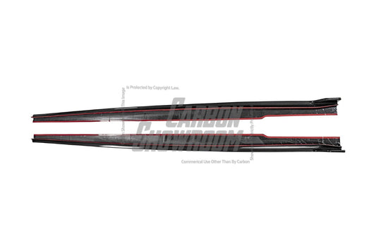 BMW 8 Series M850 840 G16 2018-ON with Aftermarket Parts - Side Skirts Pre-preg Carbon Fiber from Karbel Carbon