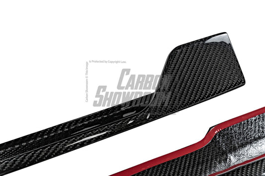 BMW 8 Series M850 840 G16 2018-ON with Aftermarket Parts - Side Skirts Pre-preg Carbon Fiber from Karbel Carbon