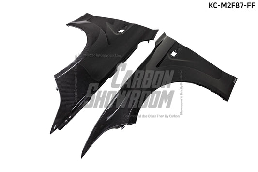 BMW M2 / M2C F87 2016 2017 2018 2019 2020 2021 with Aftermarket Parts - Front Fenders Pre-preg Carbon Fiber from Karbel Carbon