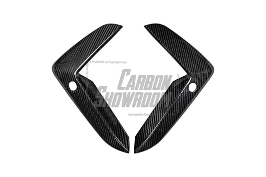 BMW 5 Series M550 540 530 (with M-package bumper, does not fit base model) G30 LCI 2021-ON with Aftermarket Parts - Upper Valences Pre-preg Carbon Fiber from Karbel Carbon