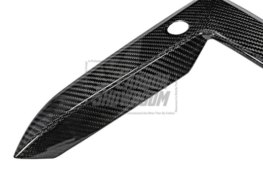 BMW 5 Series M550 540 530 (with M-package bumper, does not fit base model) G30 LCI 2021-ON with Aftermarket Parts - Upper Valences Pre-preg Carbon Fiber from Karbel Carbon