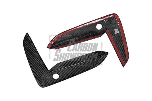 BMW 5 Series M550 540 530 (with M-package bumper, does not fit base model) G30 LCI 2021-ON with Aftermarket Parts - Upper Valences Pre-preg Carbon Fiber from Karbel Carbon