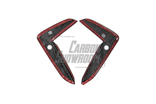 BMW 5 Series M550 540 530 (with M-package bumper, does not fit base model) G30 LCI 2021-ON with Aftermarket Parts - Upper Valences Pre-preg Carbon Fiber from Karbel Carbon