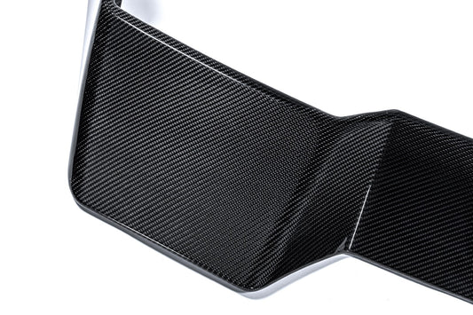 BMW IX xDrive60/50/45 M70/M60 I20 2022-ON with Aftermarket Parts - Rear Roof Spoiler Dry Pre-preg Carbon Fiber from Karbel Carbon