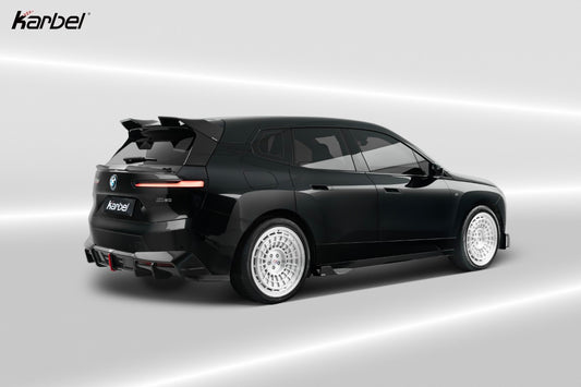BMW IX xDrive60/50/45 M70/M60 I20 2022-ON with Aftermarket Parts - Side Skirts Dry Pre-preg Carbon Fiber from Karbel Carbon