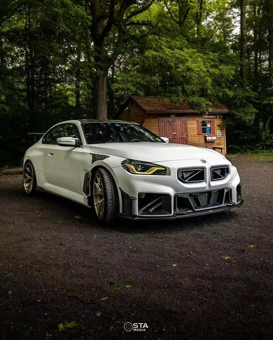 BMW M2 / M2C G87 2023-ON with Aftermarket Parts - Front Lip Pre-preg Carbon Fiber from Karbel Carbon