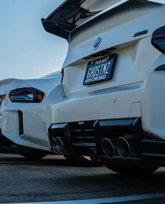 BMW M2 / M2C G87 2023-ON with Aftermarket Parts - Rear Diffuser & Canards Pre-preg Carbon Fiber from Karbel Carbon