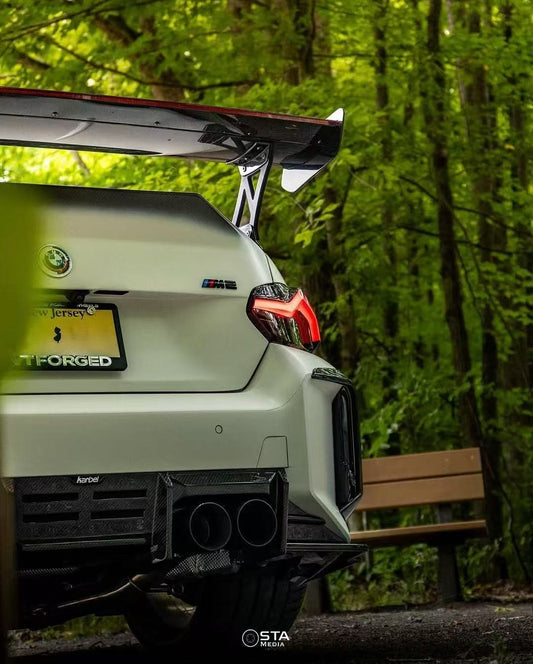 BMW M2 / M2C G87 2023-ON with Aftermarket Parts - Rear Diffuser & Canards Pre-preg Carbon Fiber from Karbel Carbon