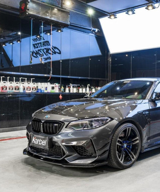 BMW M2 / M2C F87 2016 2017 2018 2019 2020 2021 with Aftermarket Parts - Hood Double-sided Pre-preg Carbon Fiber from Karbel Carbon