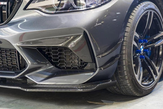 BMW M2C F87 2016 2017 2018 2020 2021 with Aftermarket Parts - Front Canards Carbon Fiber from Karbel Carbon
