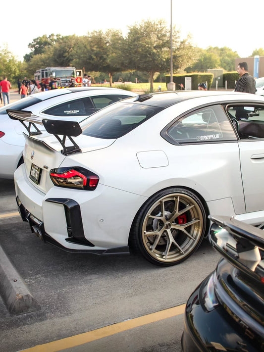 BMW M2 / M2C G87 2023-ON with Aftermarket Parts - Rear Bumper Canards Pre-preg Carbon Fiber from Karbel Carbon