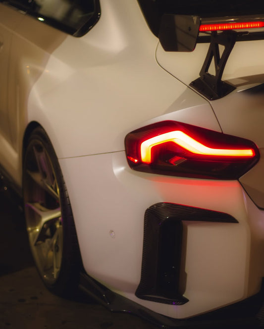 BMW M2 / M2C G87 2023-ON with Aftermarket Parts - Rear Bumper Canards Pre-preg Carbon Fiber from Karbel Carbon