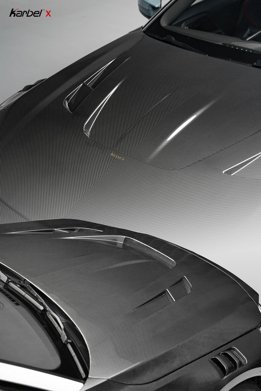BMW M2CS M2 G87 2023-ON & 2 Series M240i 230i G42 2022-ON with Aftermarket Parts - X Hood Dry Pre-preg Carbon Fiber from Karbel Carbon