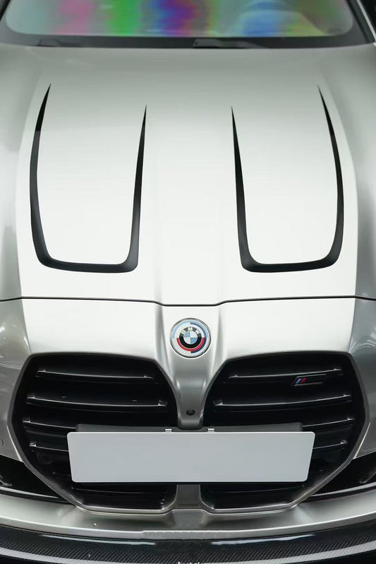 BMW M3 G80 G81 2021-ON & M4 G82 G83 2021-ON With Aftermarket Parts - Front Lip & Upper Lip Trim Replacement Pre-preg Carbon Fiberfrom Karbel Carbon